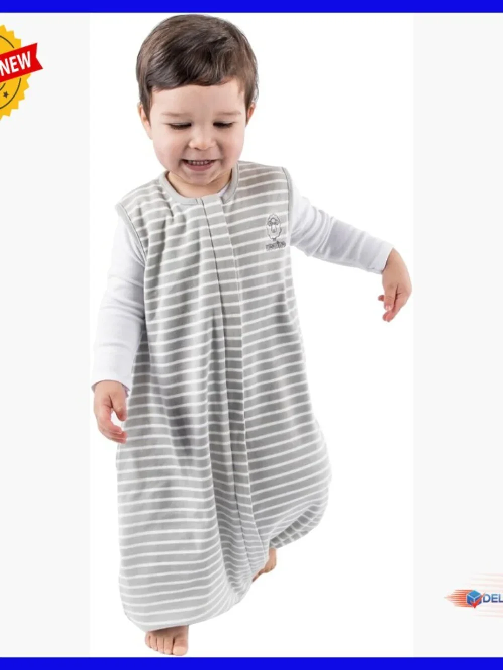 Merino Wool Toddler Sleep Bag with Feet, 18-36 Months, Temperature Regulating